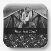 おもしろい50th誕生日パーティモノグラパーソナライズされたム ペーパープレート (正面)