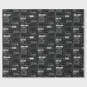 おもしろい50th誕生日パーティモノグラパーソナライズされたム ラッピングペーパー (フラット)