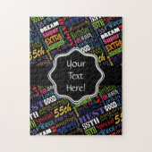 おもしろい55thバースデーパーティーモノグラパーソナライズされたム ジグソーパズル (縦)