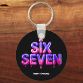 おもしろい6セブン67ミームGen Alphaウイルスクールスタイル キーホルダー (正面)