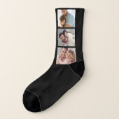 おもしろい6写真最高のパパEver Collage on白黒 ソックス (左外側)