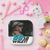 おもしろい60歳の名言 クォート フォト 60歳の誕生日 ペーパープレート (パーティー)