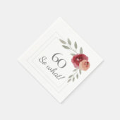 おもしろい60歳 どうでもいい 水彩画 60歳の誕生日パーティー スタンダードカクテルナプキン (角)