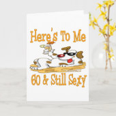 おもしろい60番目の誕生日ギフト カード (黄色い花)