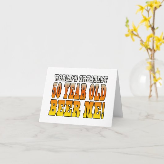 おもしろい60誕生日:世界最高の60年 カード (黄色い花)