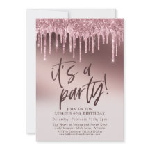 おもしろい60It's aパーティーピンクグリッター60誕生日