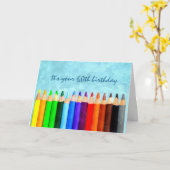 おもしろい60thまたは任意の年齢のアート誕生日挨拶 カード (黄色い花)