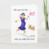 おもしろい60th誕生日カード(女性用) カード (正面)