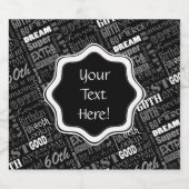 おもしろい60th誕生日パーティモノグラパーソナライズされたム ビールラベル (シングルラベル)