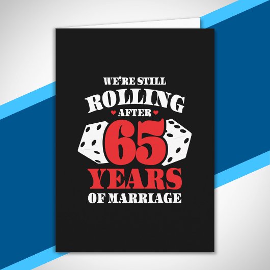 おもしろい65周年カップル 結婚65年 カード
