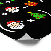 おもしろい67のミーム クリスマス数学教師サンタ 六 七 ポスター (角)