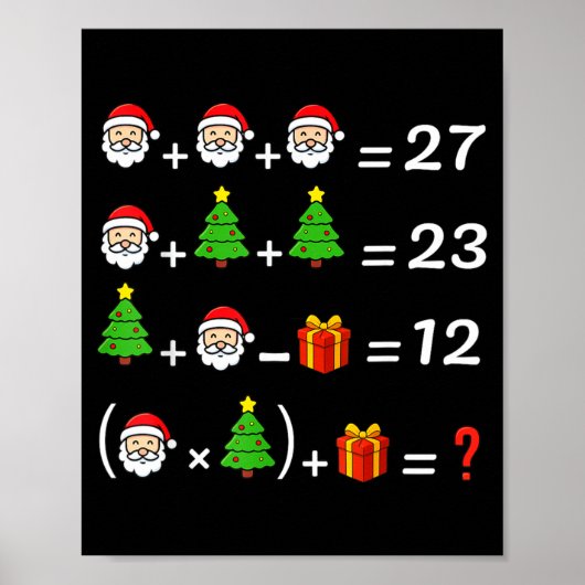 おもしろい67のミーム クリスマス数学教師サンタ 六 七 ポスター (正面)