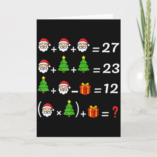 おもしろい67のミーム クリスマス 数学教師 サンタ 六 七 カード (正面)