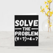 おもしろい67のミーム ペムダス 小学校数学教師ユーモア カード (黄色い花)