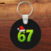 おもしろい67クリスマス6と7のミーム キーホルダー (正面)