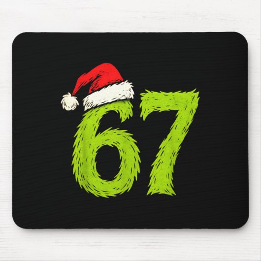 おもしろい67クリスマス6と7のミーム マウスパッド (正面)