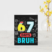 おもしろい67日間Bruh Six Sevenミーム教師子供たちNum カード (黄色い花)
