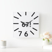 おもしろい67時計 スクエア壁時計 (ホーム)