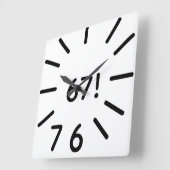 おもしろい67時計 スクエア壁時計 (傾斜)