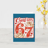 おもしろい67 クドが言う67 バレンタインカップル マッチングシックス カード (黄色い花)