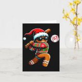 おもしろい67 シナモンパン クリスマス ベースボール カード (黄色い花)