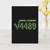 おもしろい67 トレンディーな平方根4489カモTシャツ カード (黄色い花)