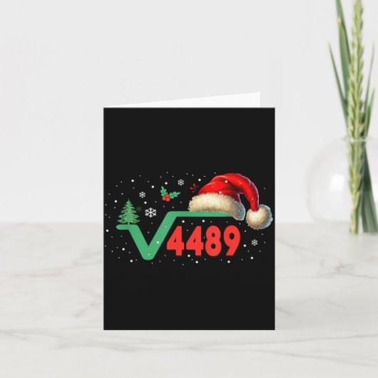 おもしろい67 ミーム平方根4489 スラング 数学教師 カード (正面)