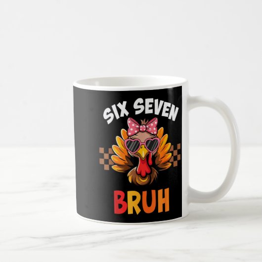 おもしろい67 ミーム 六 七 Bruh エステティック コーヒーマグカップ (右)