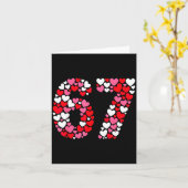 おもしろい67 ミーム 6 7 ジェネレーションアルファ スラング バレンタインデー カード (黄色い花)