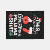 おもしろい67 六七 ミーム 脳腐り クリンジ クリスマス フリースブランケット (正面(横))