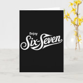 おもしろい67 六七 ミーム Tシャツ ユーモア好きのための _1  カード (黄色い花)