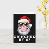 おもしろい67 Six Seven クリスマス ミーム 脳腐り 67 編集 67 カード (黄色い花)