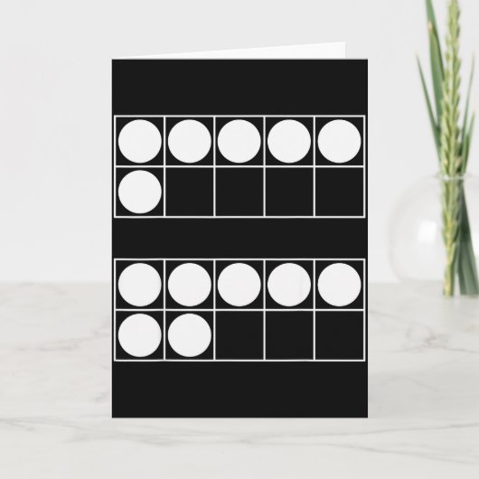 おもしろい6 7の数字教師生徒 六 七 ミーム カード (正面)