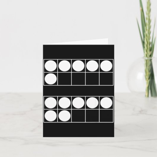 おもしろい6 7の数字教師生徒 六 七 ミーム カード (正面)