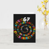 おもしろい6 7 メームデー スパイラル 数字 数学教師と カード (黄色い花)