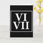 おもしろい6 7 六 七 ローマ数字 ミーム 歴史 テ カード (黄色い花)