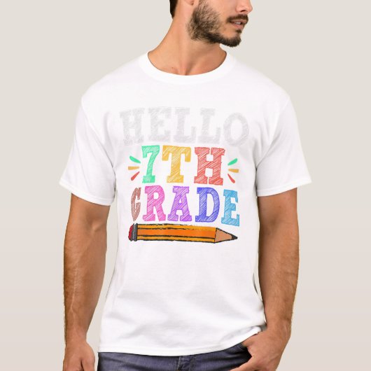 おもしろい7年生3年生の先生 Tシャツ (正面)