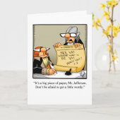 おもしろい7月4日グリーティングカード カード (黄色い花)