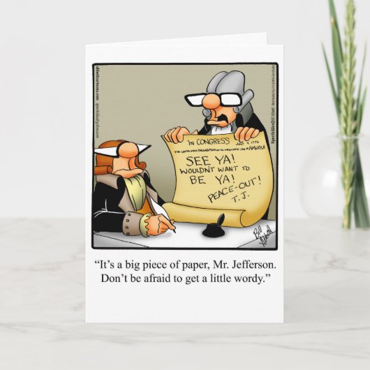 おもしろい7月4日グリーティングカード カード (正面)