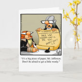 おもしろい7月4日グリーティングカード カード (黄色い花)