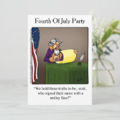 おもしろい7月4日パーティの招待状 招待状 (スタンド正面)