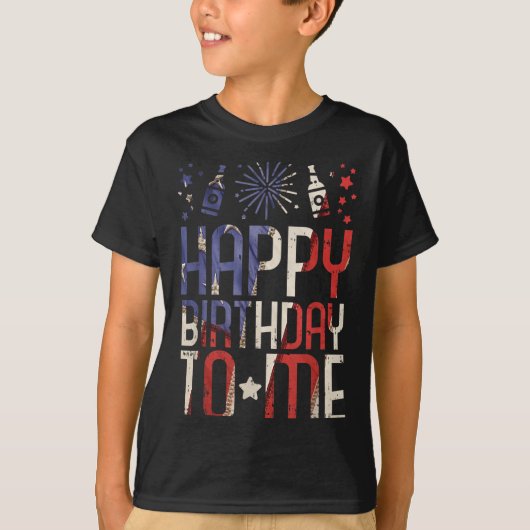 おもしろい7月4日パーティーギフトのお誕生日おめでとう Tシャツ (正面)