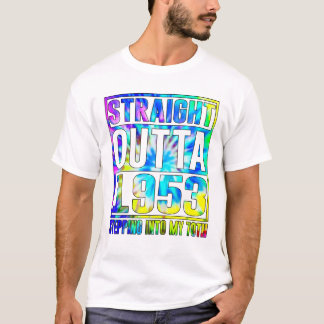 おもしろい70位誕生日ストレート出力1953ステッピングイン Tシャツ