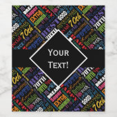 おもしろい70th誕生日パーティモノグラパーソナライズされたム ワインラベル (シングルラベル)