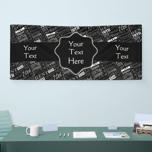 おもしろい70th誕生日パーティモノグラパーソナライズされたム 横断幕 (トレードショー)