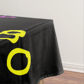 おもしろい80歳の誕生日パーティー，繰り返し名前（黒） テーブルクロス (インサイチュ)