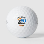 おもしろい80th Golf Gift for Friend - 保 Swing ゴルフボール (正面)