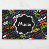 おもしろい95thバースデーパーティーモノグラパーソナライズされたム スパークリングワインラベル (シングルラベル)