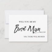 おもしろい!あなたが俺のベストマンになってくれる?ビールで乾杯! 招待状 (正面)