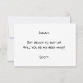 おもしろい!あなたが俺のベストマンになってくれる?ビールで乾杯! 招待状 (裏面)